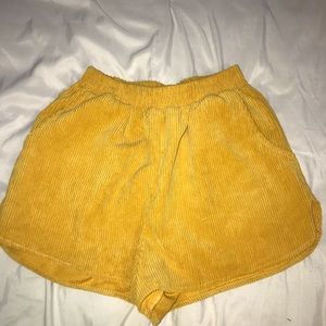 Mustard yellow corduroy shorts!
